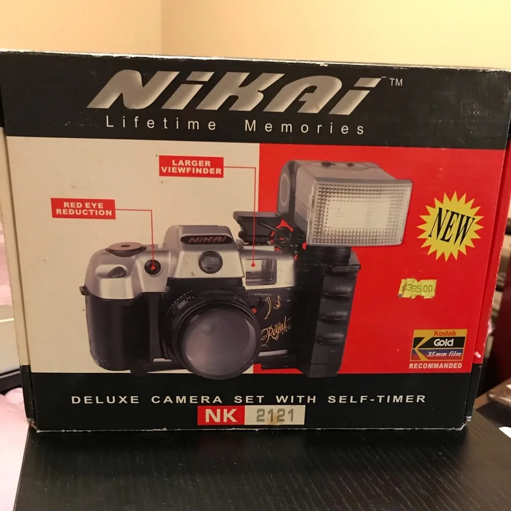 🌟7xHP🌟NIB VTG Nikai Deluxe Camera Set with Self Timer 35mm